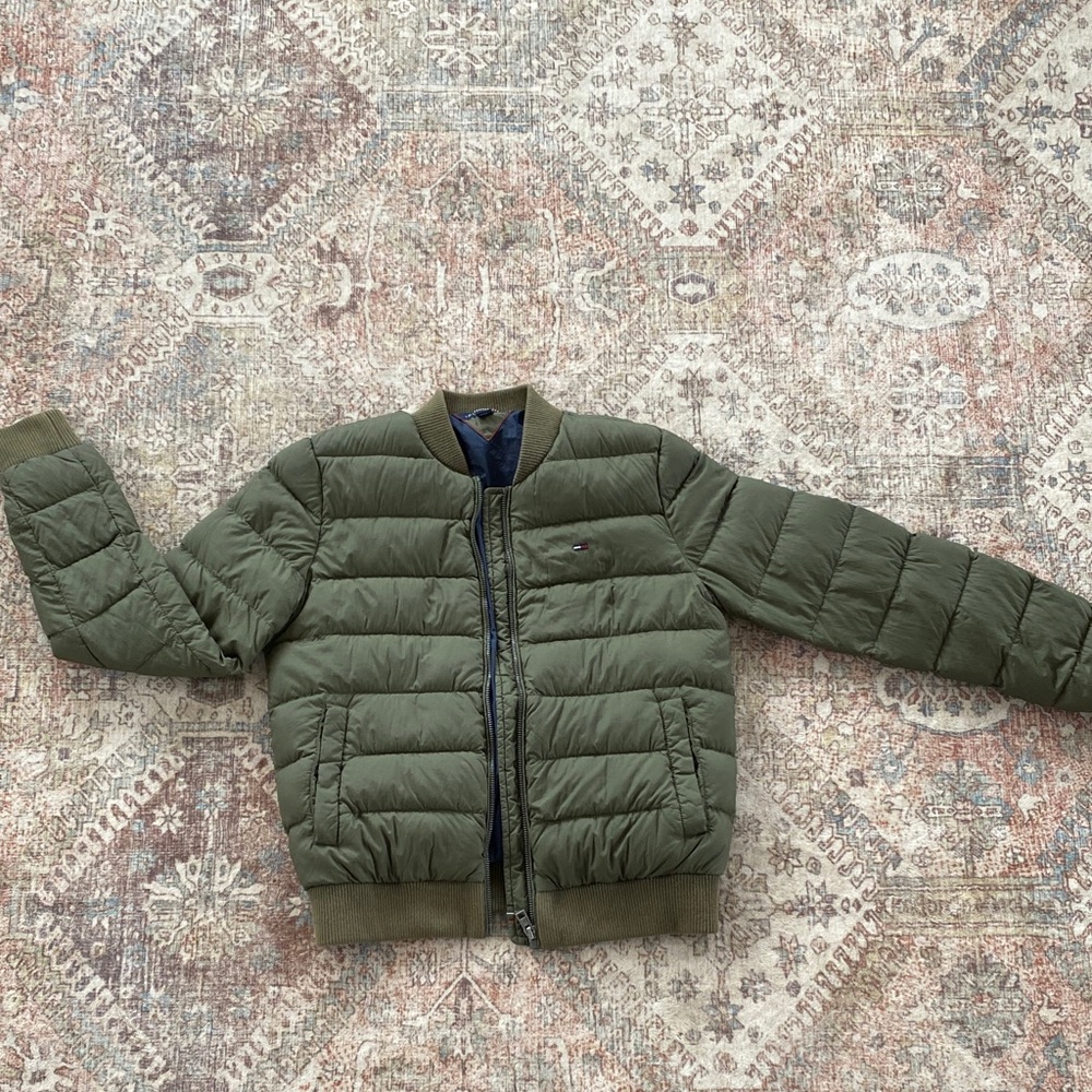 Tommy Hilfiger Olive Green Puffer Jacket